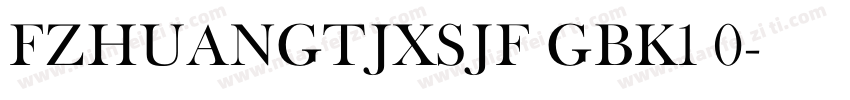 FZHUANGTJXSJF GBK1 0字体转换